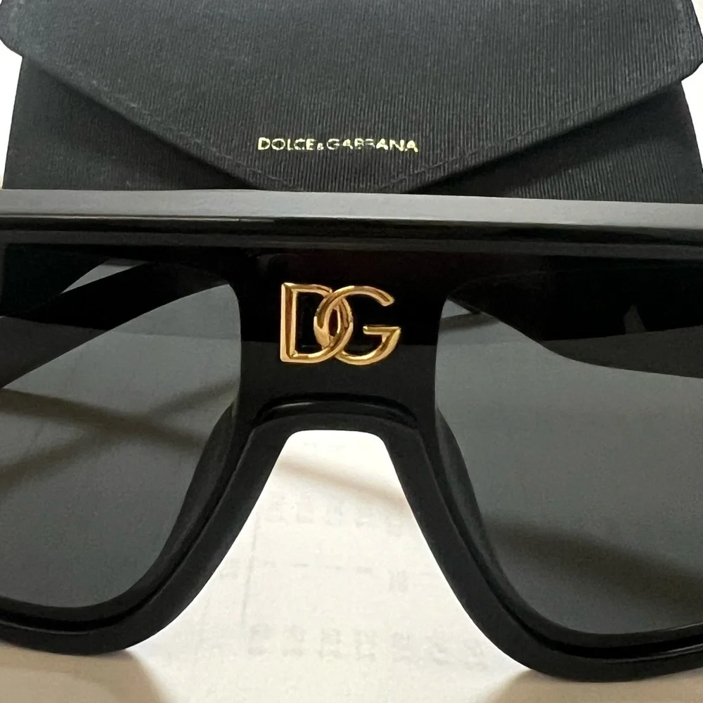 Dolce & Gabbana Black Glasses with Bold Frame and Dark Lenses